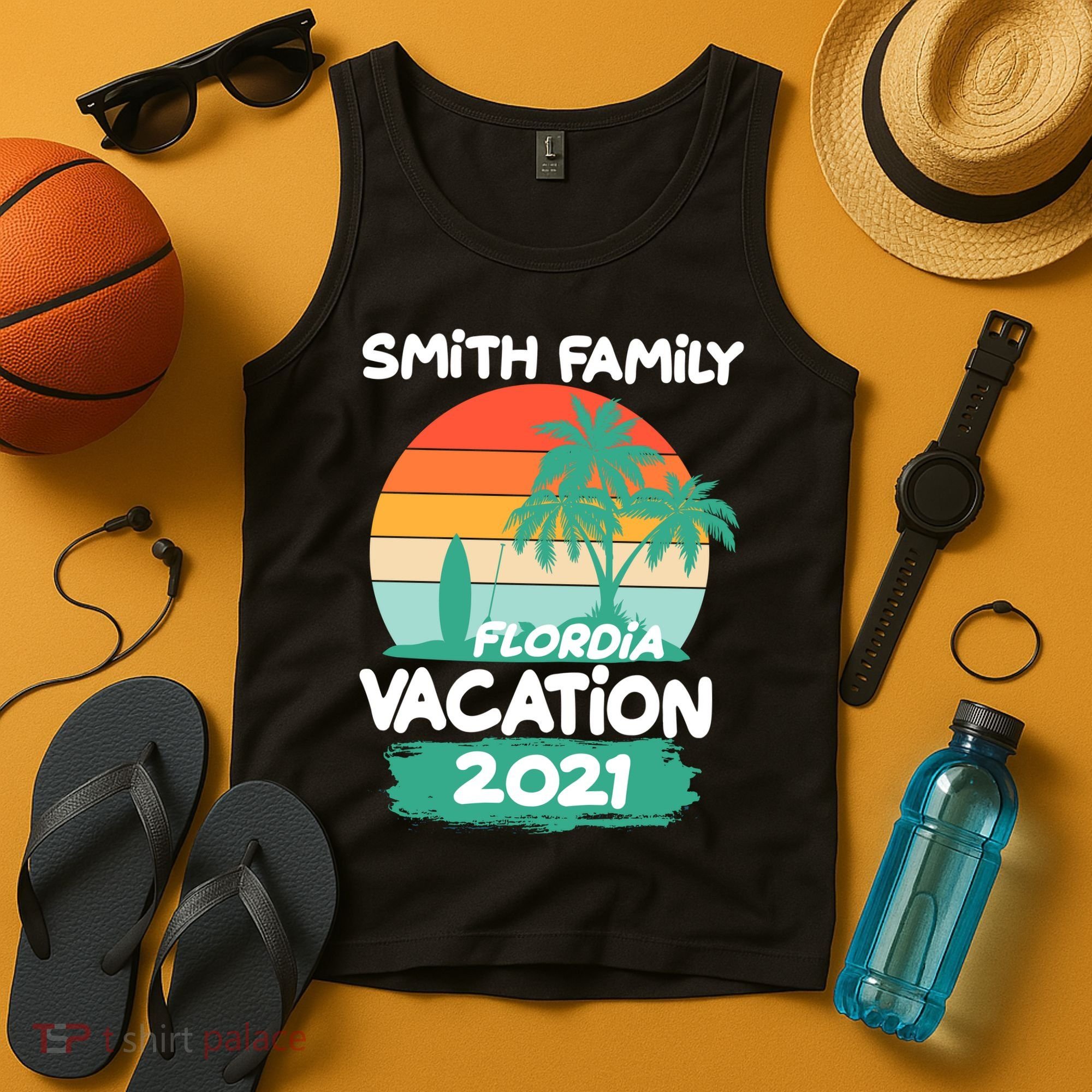 Custom Family Vacation Personalize Design Tank Top