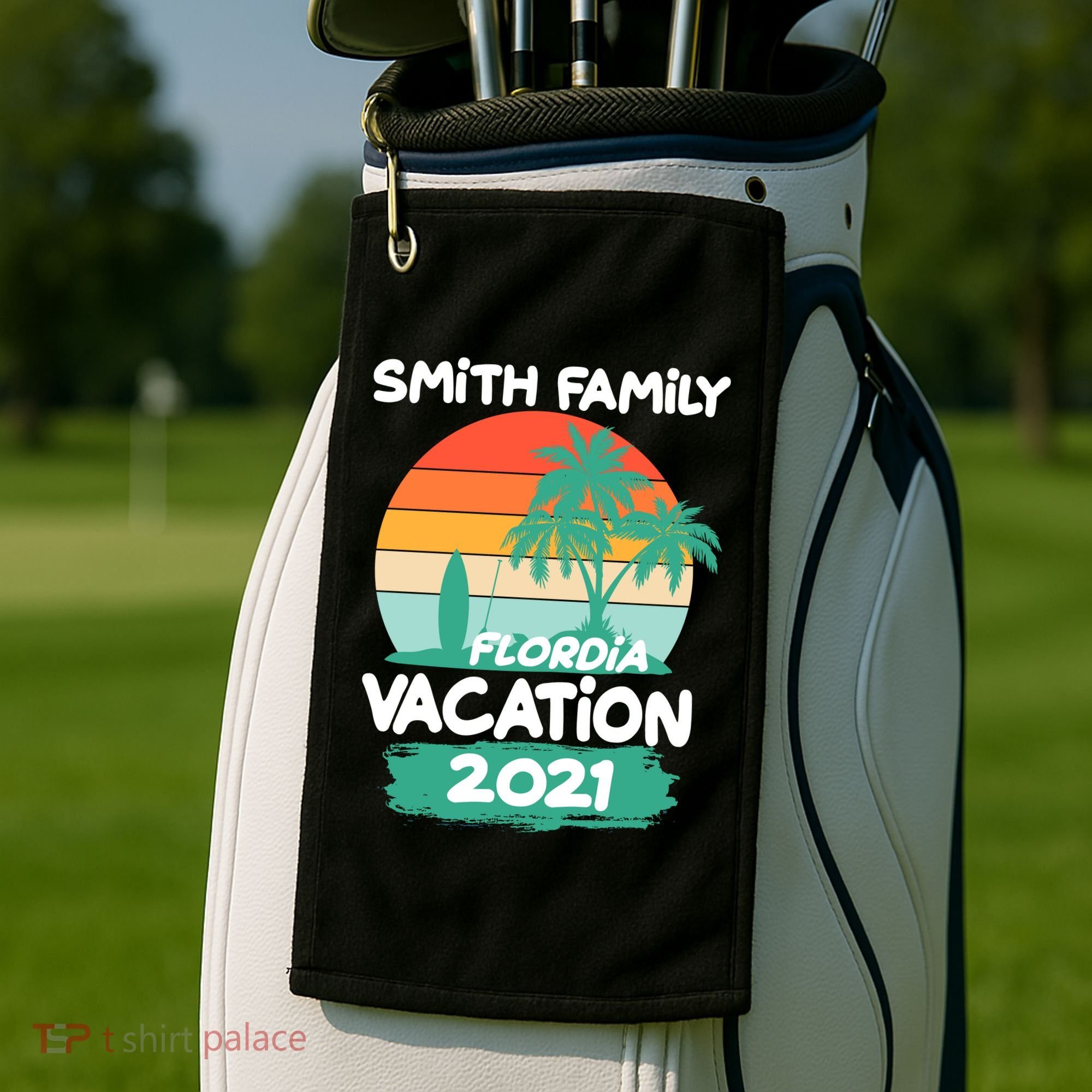 Custom Family Vacation Personalize Design Golf Towel
