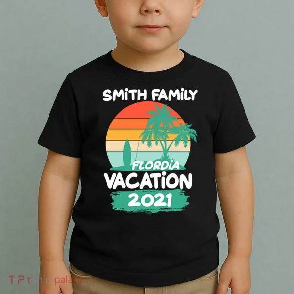 Custom Family Vacation Personalize Design Toddler T-Shirt
