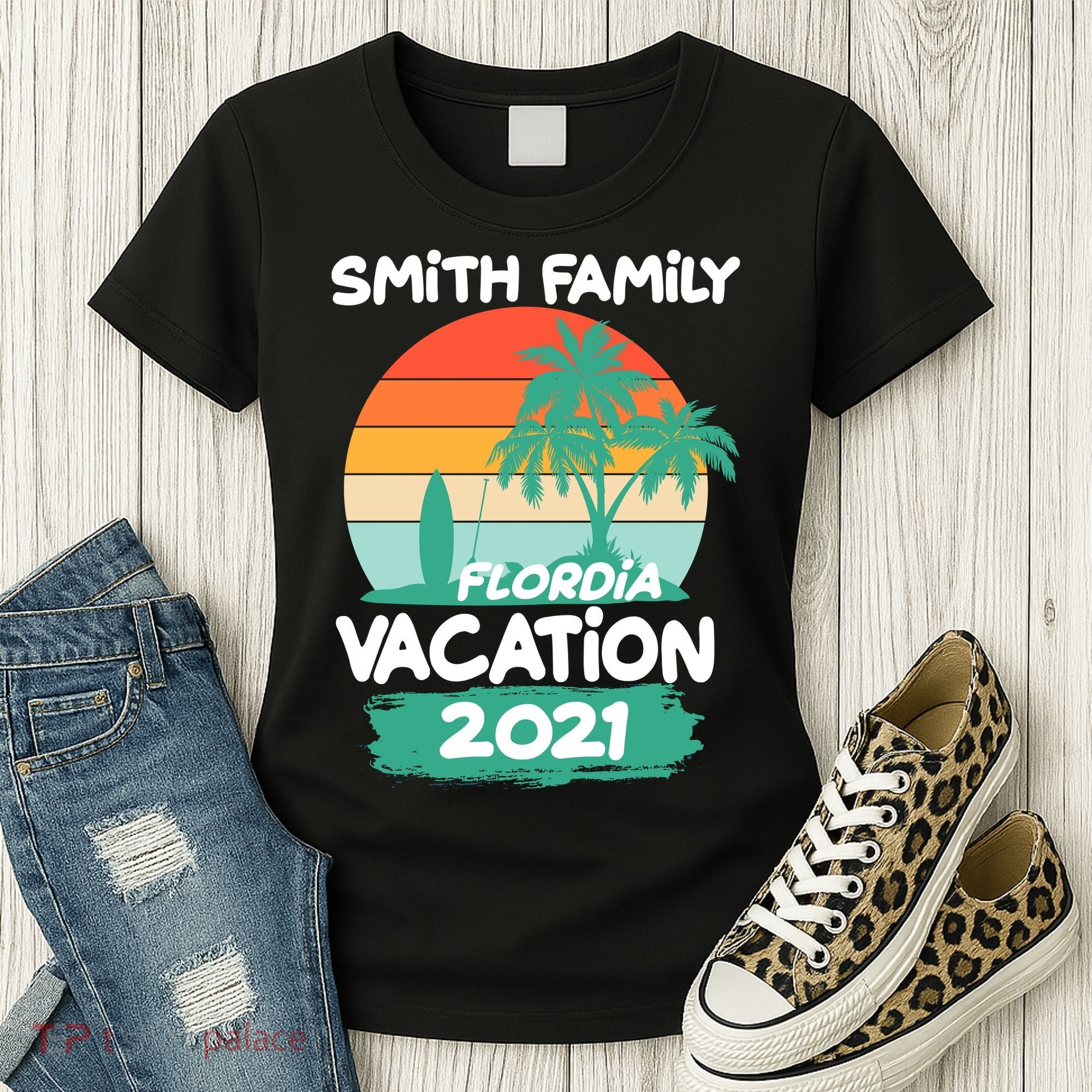 Custom Family Vacation Personalize Design Women's T-Shirt