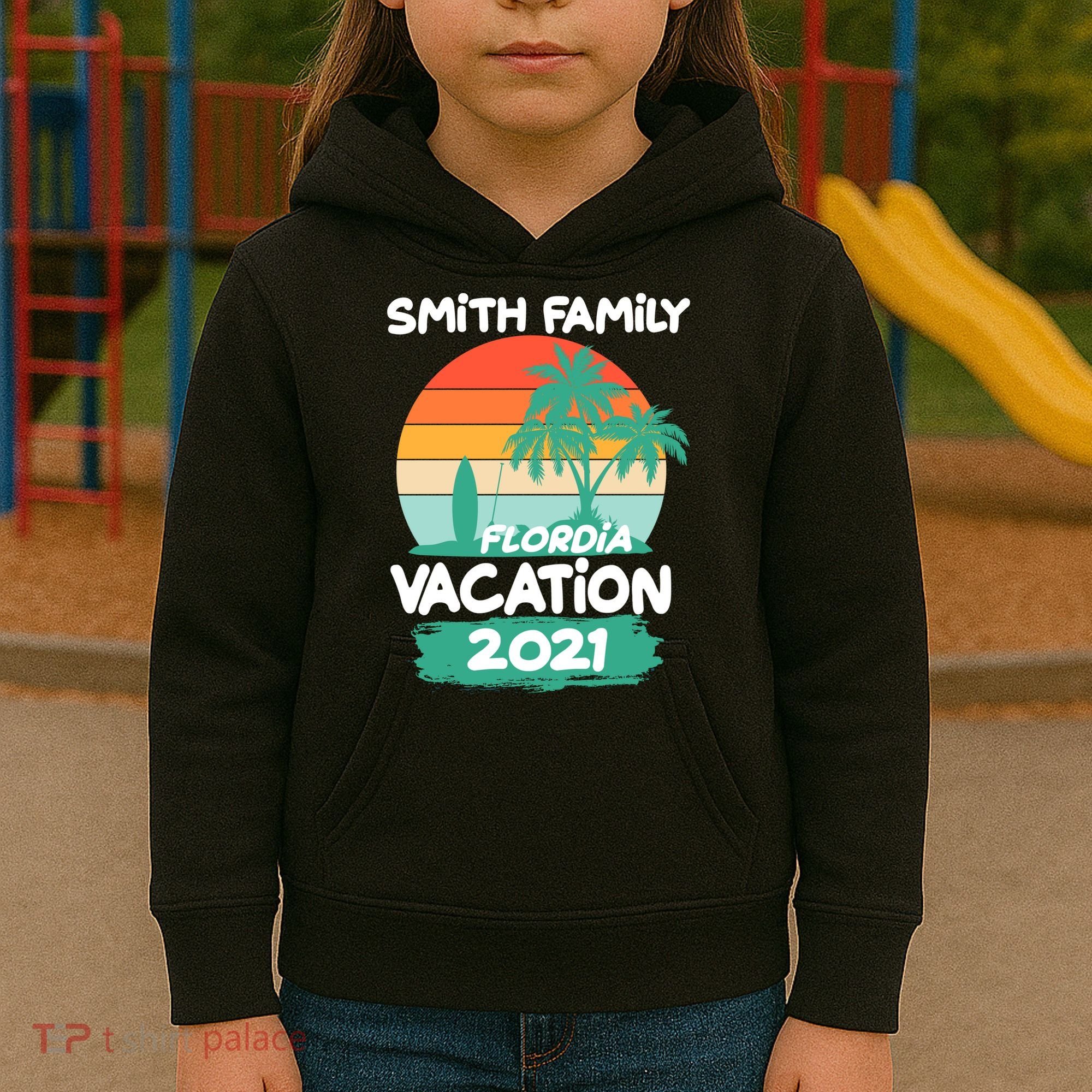 Custom Family Vacation Personalize Design Kids Hoodie