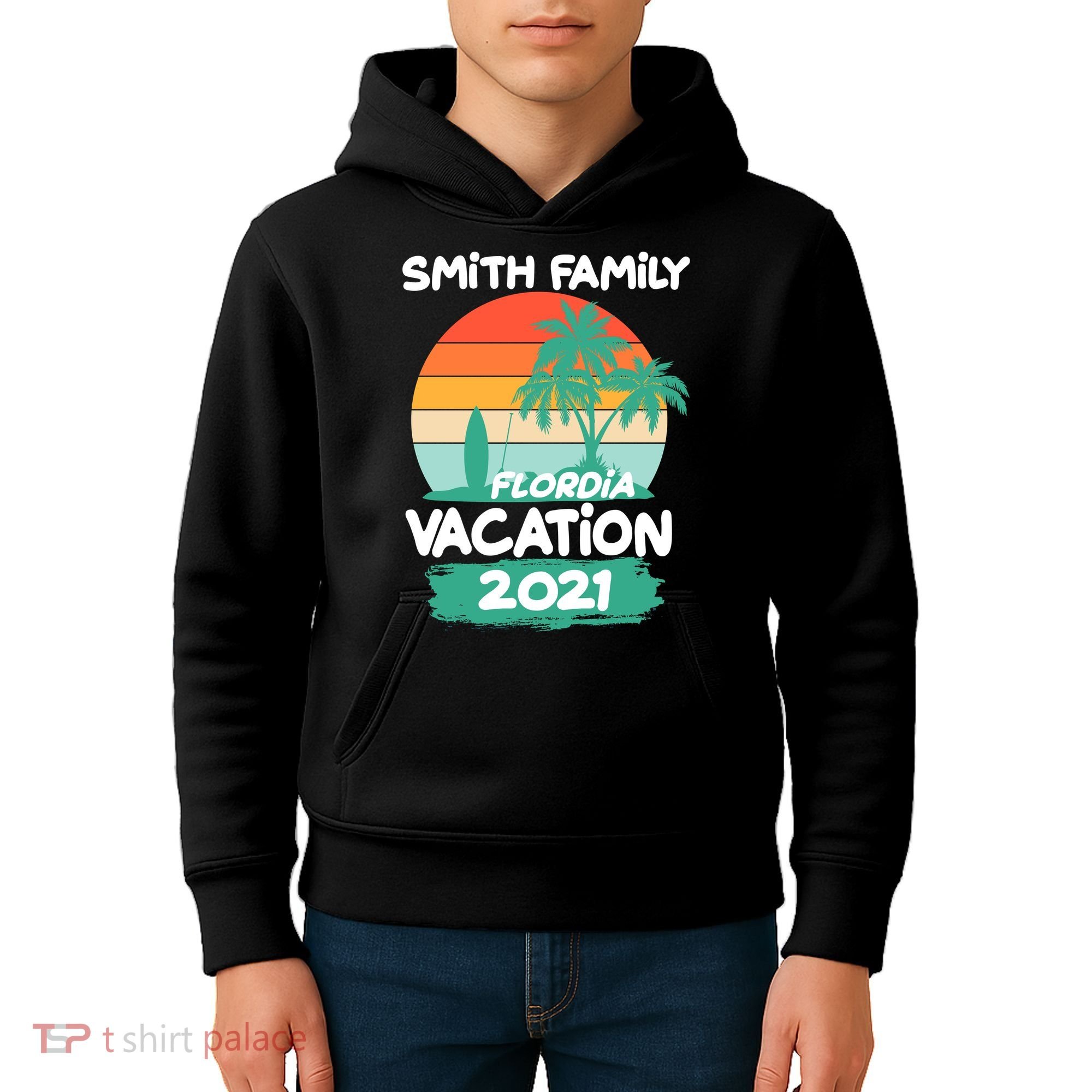 Custom Family Vacation Personalize Design Kids Hoodie