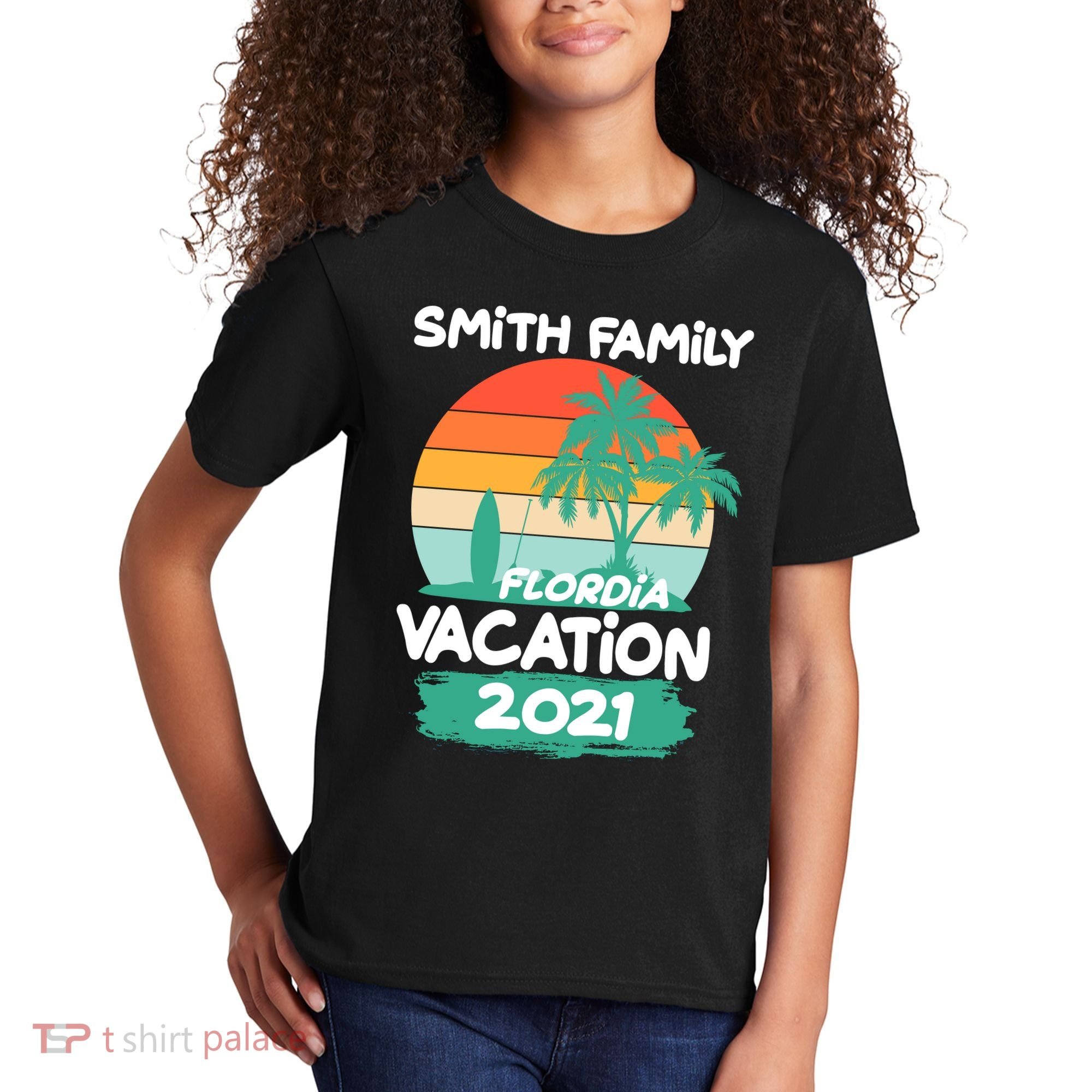 Custom Family Vacation Personalize Design Kids T-Shirt