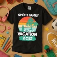 Custom Family Vacation Personalize Design Kids T-Shirt thumb 3