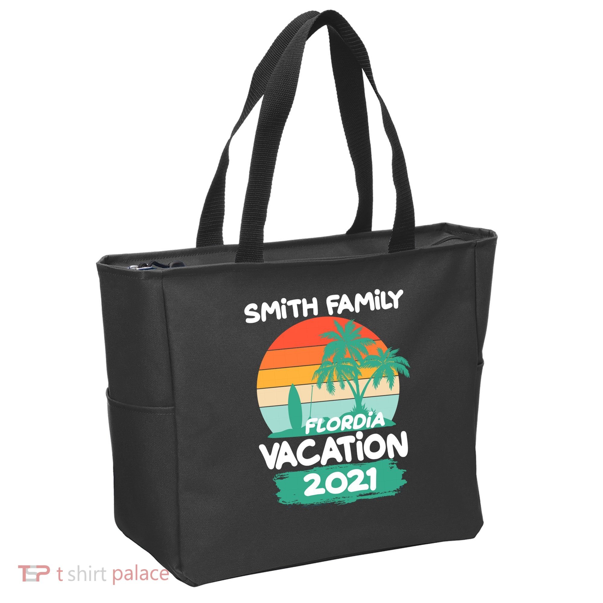Custom Family Vacation Personalize Design Tote Bag