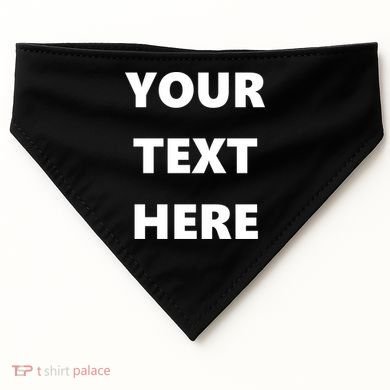 Custom Personalized Text Family Matching USA-Made Doggie Bandana