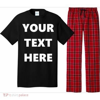 Custom Personalized Text Family Matching Pajama Set