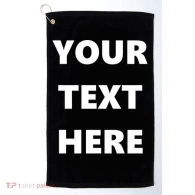 Custom Personalized Text Family Matching Golf Towel