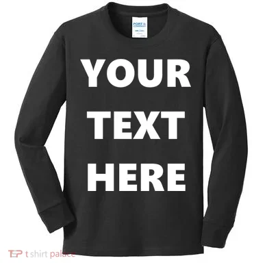 Custom Personalized Text Family Matching Kids Long Sleeve Shirt