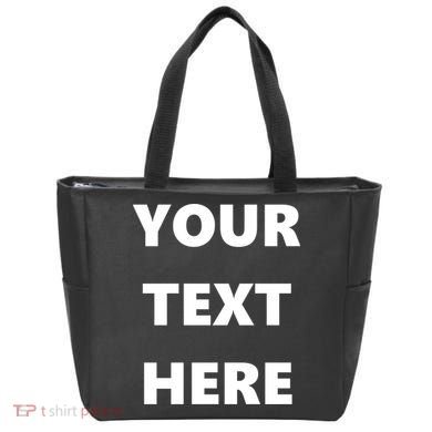 Custom Personalized Text Family Matching Tote Bag