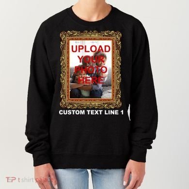 Custom Picture Frame Personalized Text And Photo Women's Sweatshirt