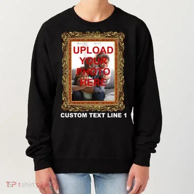 Custom Picture Frame Personalized Text And Photo Women's Sweatshirt