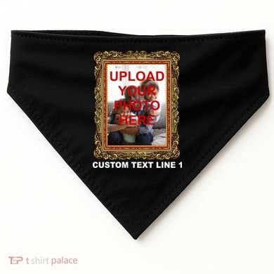 Custom Picture Frame Personalized Text And Photo USA-Made Doggie Bandana