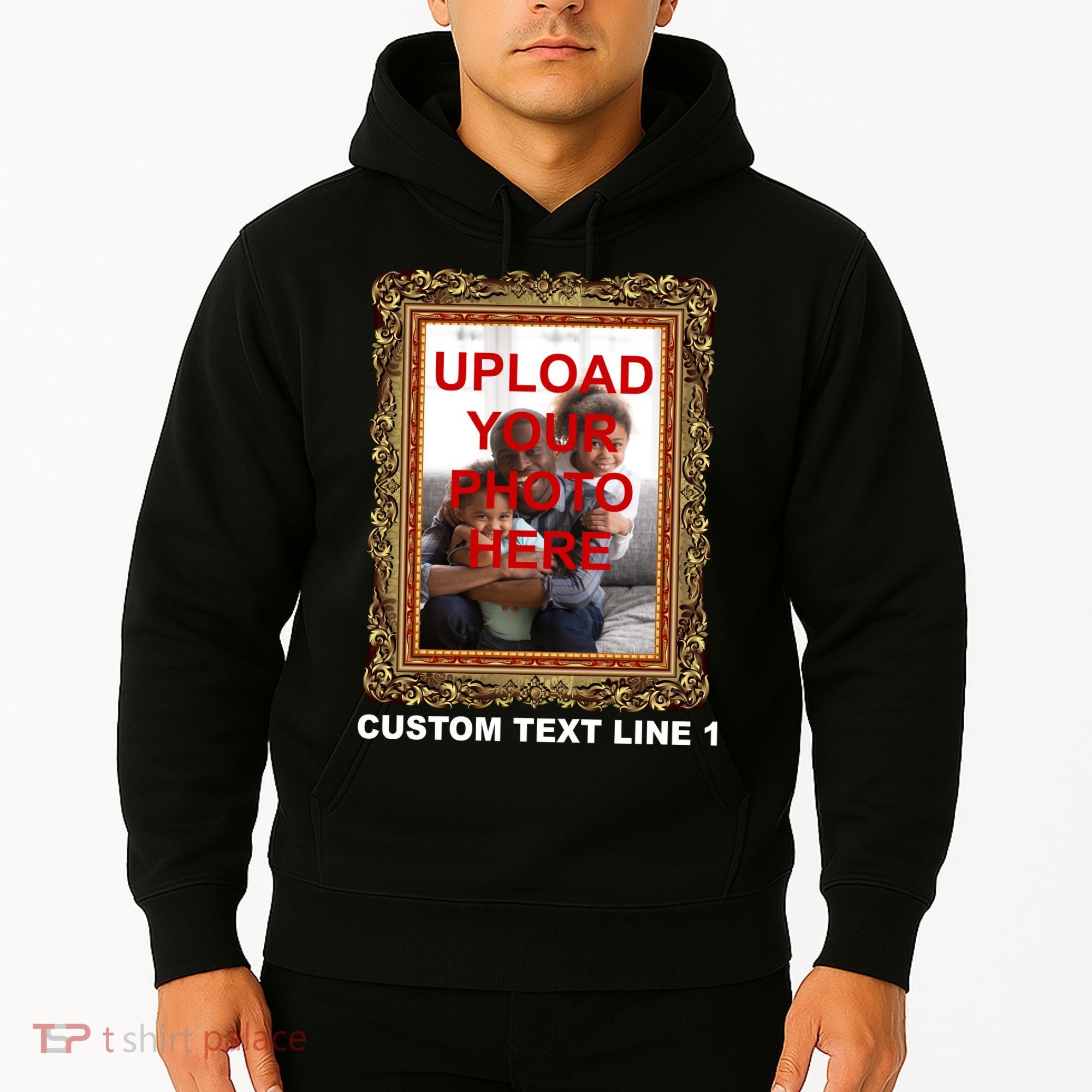 Custom Picture Frame Personalized Text And Photo Hoodie