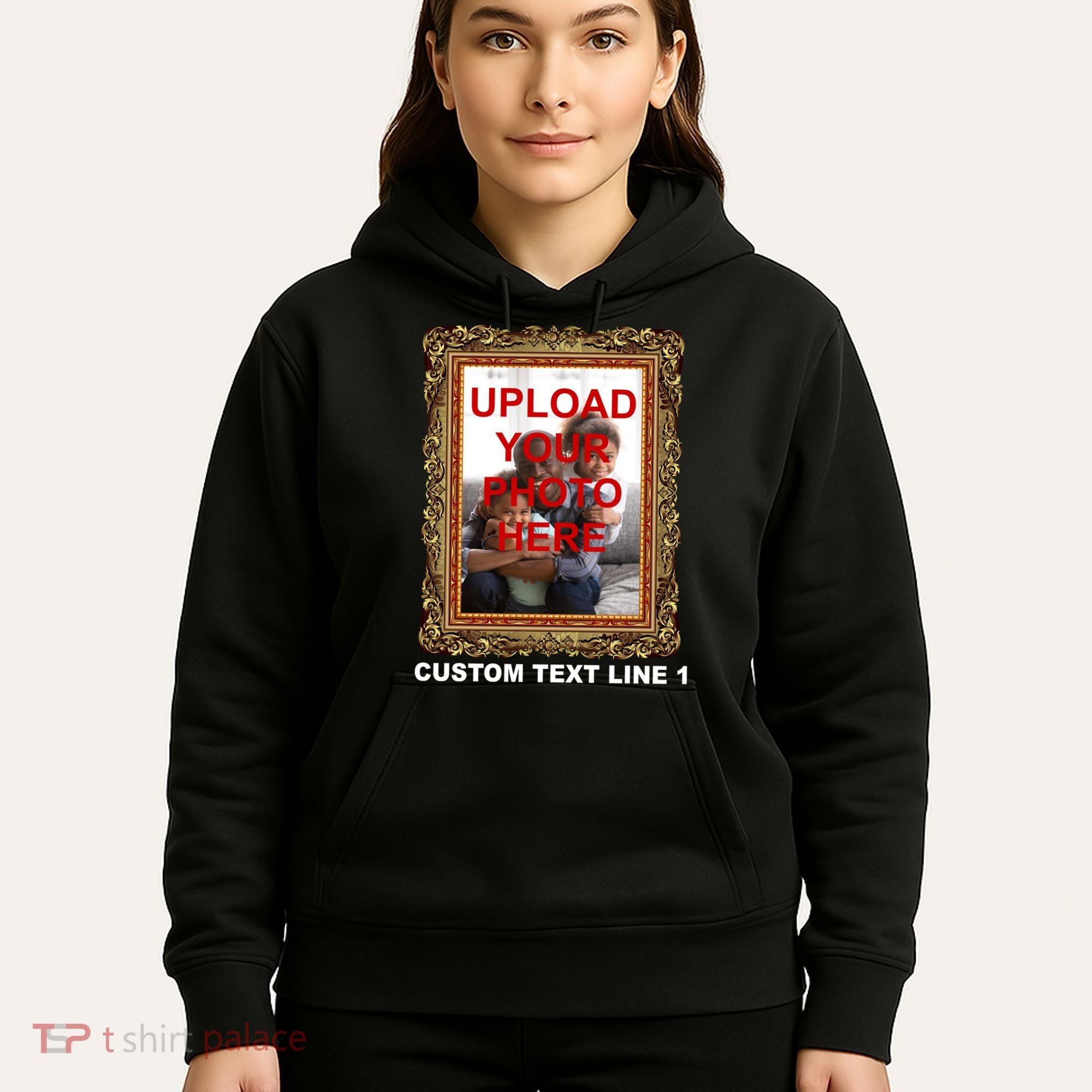 Custom Picture Frame Personalized Text And Photo Hoodie
