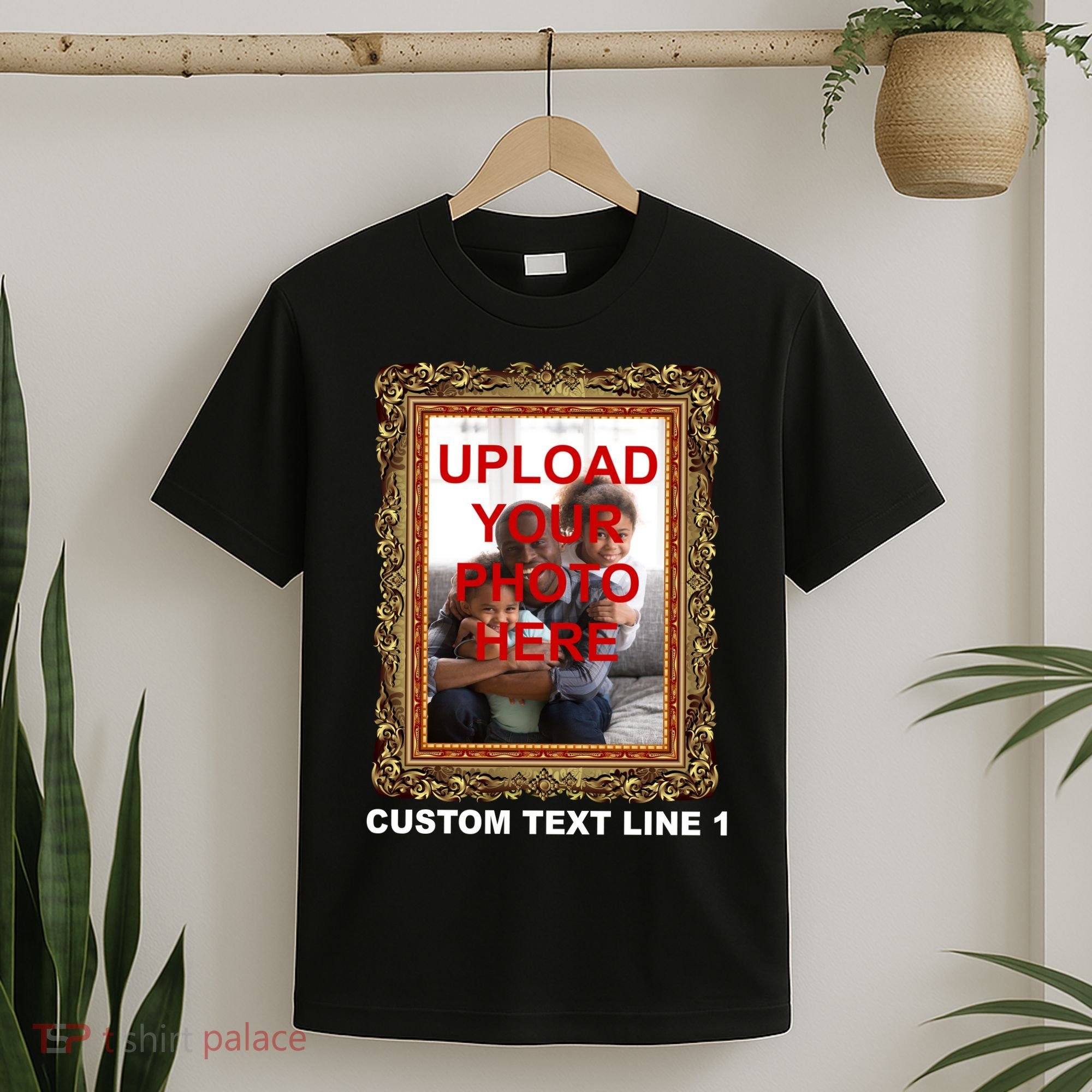 Custom Picture Frame Personalized Text And Photo T-Shirt