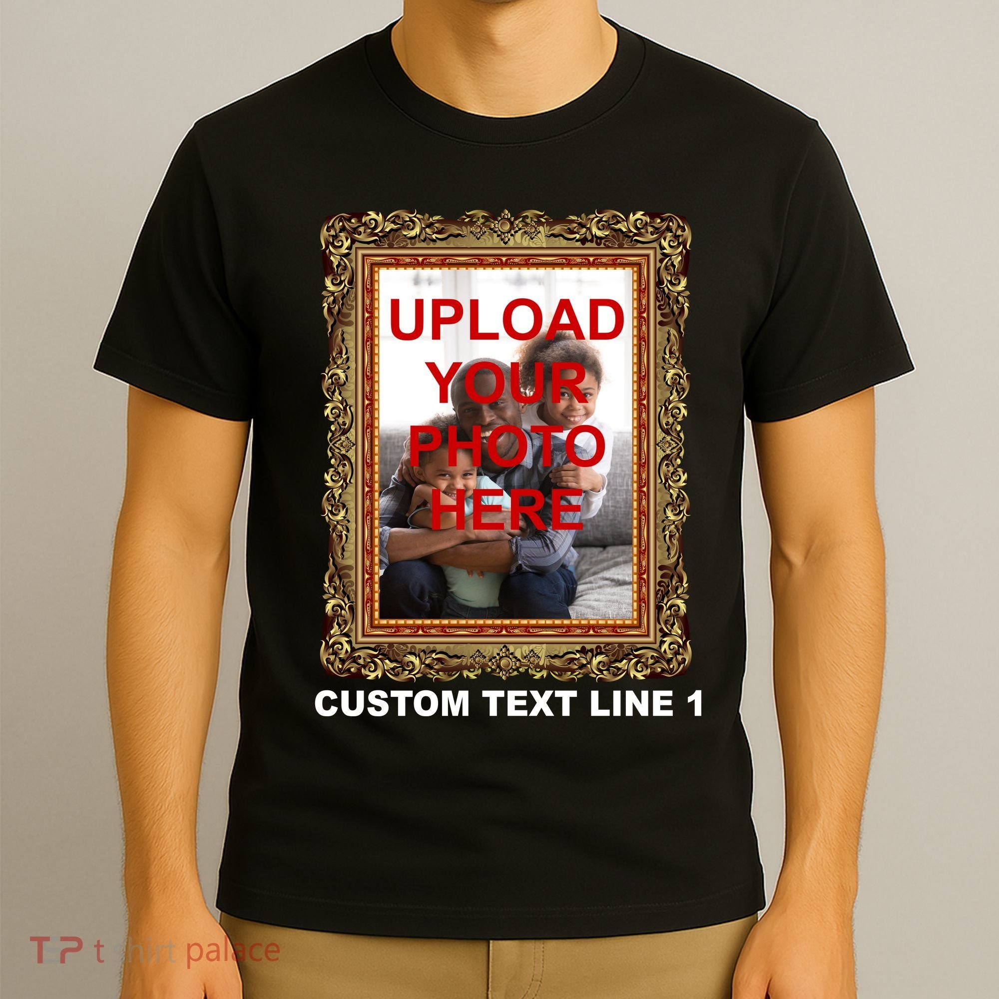 Custom Picture Frame Personalized Text And Photo T-Shirt