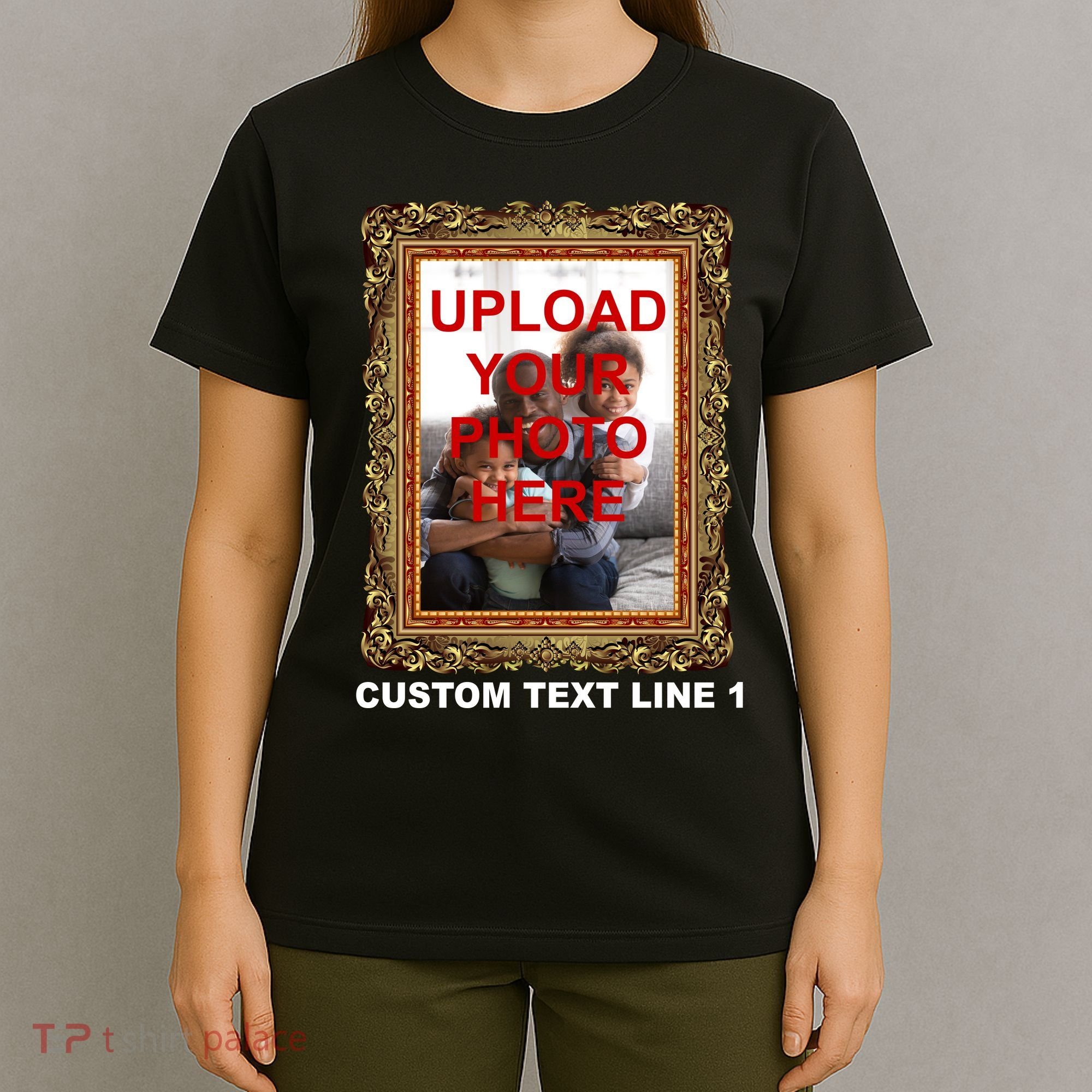 Custom Picture Frame Personalized Text And Photo T-Shirt