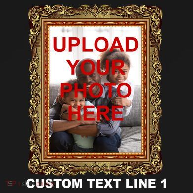 Custom Picture Frame Personalized Text And Photo V-Neck T-Shirt