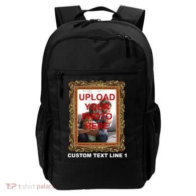 Custom Picture Frame Personalized Text And Photo Backpack