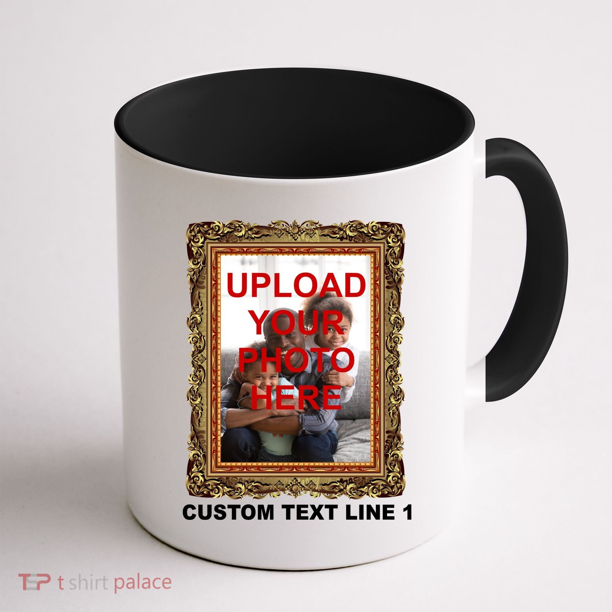 Custom Picture Frame Personalized Text And Photo Coffee Mug