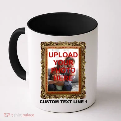 Custom Picture Frame Personalized Text And Photo Coffee Mug