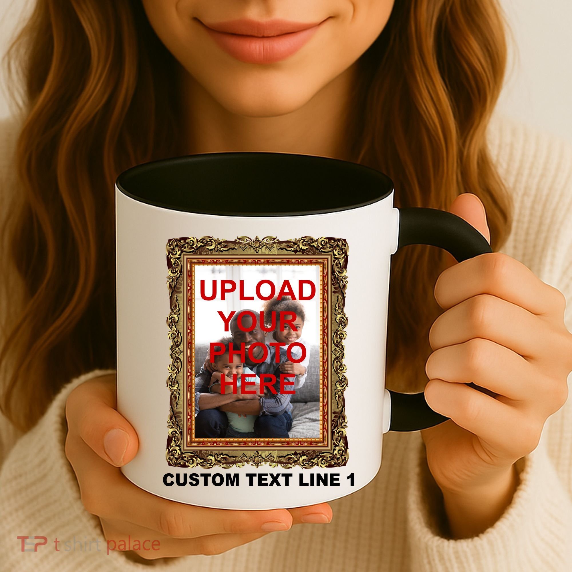 Custom Picture Frame Personalized Text And Photo Coffee Mug