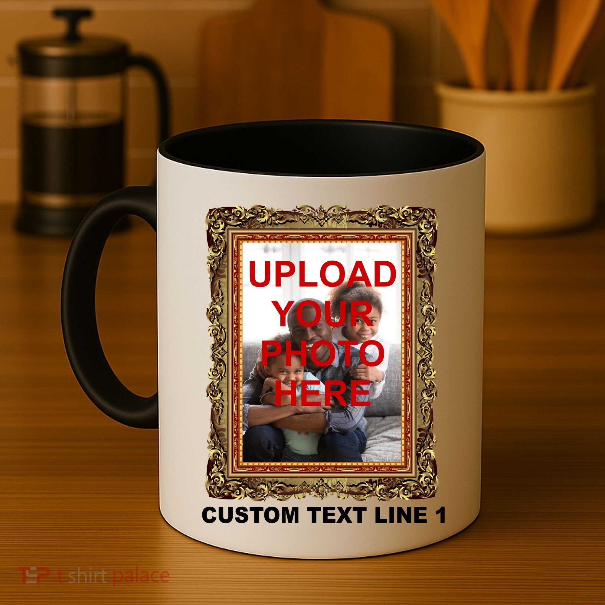 Custom Picture Frame Personalized Text And Photo Coffee Mug