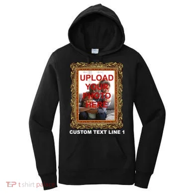 Custom Picture Frame Personalized Text And Photo Women's Hoodie