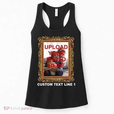 Custom Picture Frame Personalized Text And Photo Women's Tank Top