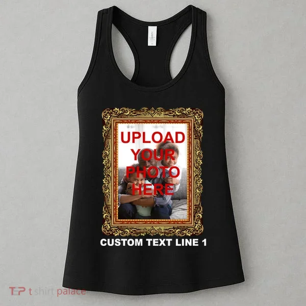 Custom Picture Frame Personalized Text And Photo Women's Tank Top