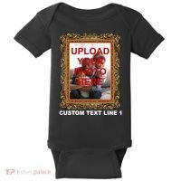 Custom Picture Frame Personalized Text And Photo Baby Bodysuit thumb 0