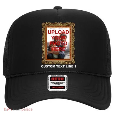 Custom Picture Frame Personalized Text And Photo Hat