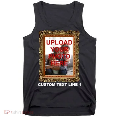 Custom Picture Frame Personalized Text And Photo Tank Top