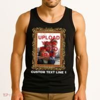 Custom Picture Frame Personalized Text And Photo Tank Top thumb 3