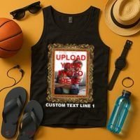 Custom Picture Frame Personalized Text And Photo Tank Top thumb 4