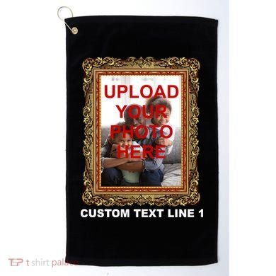 Custom Picture Frame Personalized Text And Photo Golf Towel