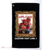 Custom Picture Frame Personalized Text And Photo Golf Towel thumb 0