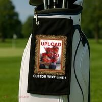 Custom Picture Frame Personalized Text And Photo Golf Towel thumb 2