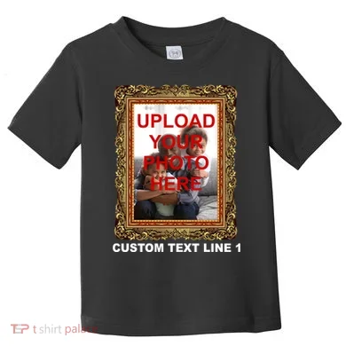 Custom Picture Frame Personalized Text And Photo Toddler T-Shirt