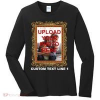 Custom Picture Frame Personalized Text And Photo Women's Long Sleeve Shirt thumb 0