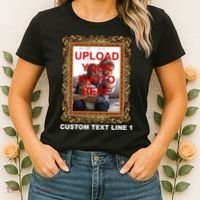 Custom Picture Frame Personalized Text And Photo Women's T-Shirt thumb 2