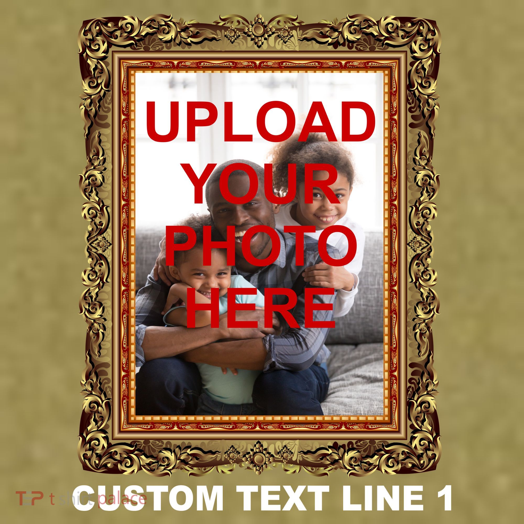 Custom Picture Frame Personalized Text And Photo Garment-Dyed Women's Muscle Tee