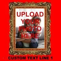 Custom Picture Frame Personalized Text And Photo Santa Hat thumb 1