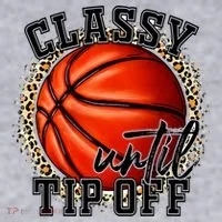 Classy Until Tip Off Funny Basketball Mom Leopard Women's Sweatshirt thumb 2