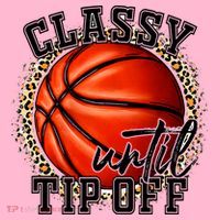 Classy Until Tip Off Funny Basketball Mom Leopard Coaster thumb 2