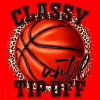 Classy Until Tip Off Funny Basketball Mom Leopard Santa Hat thumb 1