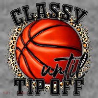 Classy Until Tip Off Funny Basketball Mom Leopard Toddler Hoodie thumb 2
