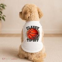 Classy Until Tip Off Funny Basketball Mom Leopard Doggie Tank thumb 2