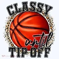 Classy Until Tip Off Funny Basketball Mom Leopard Doggie Tank thumb 4
